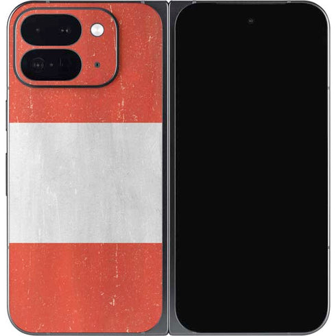 Distressed Austria Flag Google Pixel 9 Pro Fold Skin